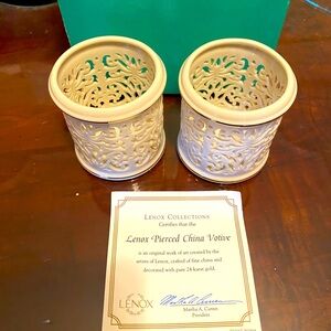 Lenox Illuminations Collection 2" Pierced Votive Candleholder. Discontinued.‎